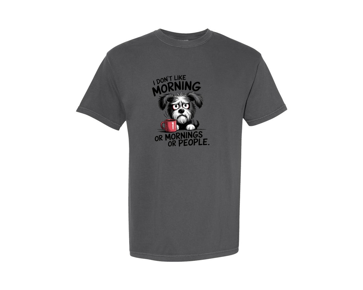 brand:Comfort Colors|color:Pepper|Grumpy Dog Funny Coffee Quote Art Graphic T-Shirt