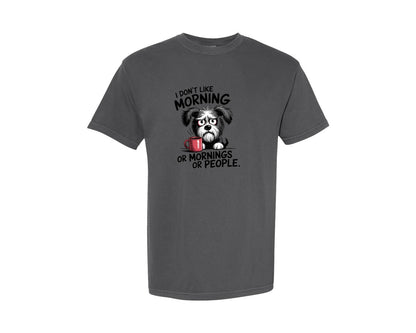 brand:Comfort Colors|color:Pepper|Grumpy Dog Funny Coffee Quote Art Graphic T-Shirt