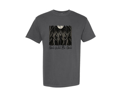 brand:Comfort Colors|color:Pepper|Funny Witches Halloweengirls Will Be Sv Graphic T-Shirt