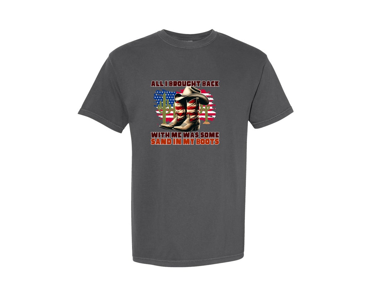 brand:Comfort Colors|color:Pepper|Country Music Retro Western Graphic T-Shirt