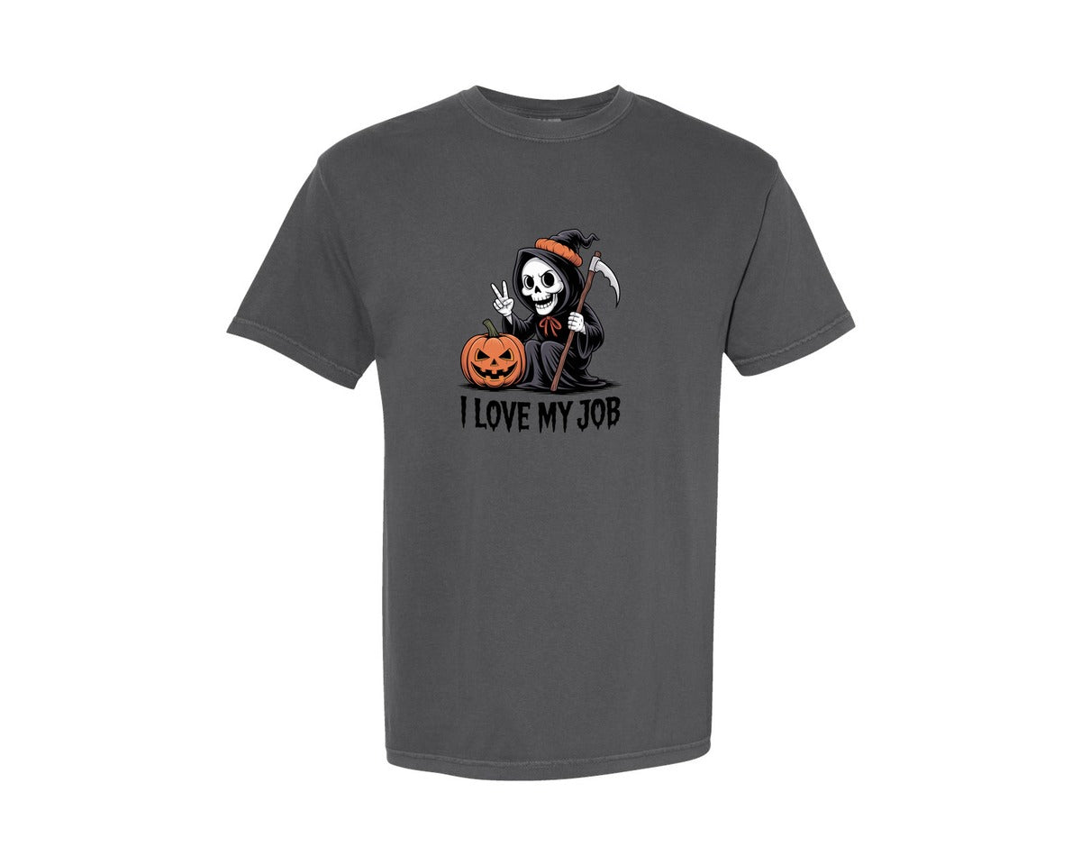 brand:Comfort Colors|color:Pepper|I Love My Job Design Graphic T-Shirt