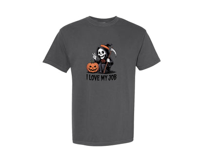 brand:Comfort Colors|color:Pepper|I Love My Job Design Graphic T-Shirt