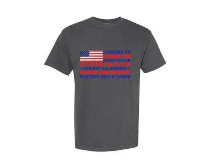 brand:Comfort Colors|color:Pepper|Foxtrot Delta Tango Resistance Graphic T-Shirt