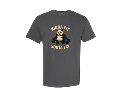 brand:Comfort Colors|color:Pepper|Funny Gym Panda Workout Quotes Graphic T-Shirt