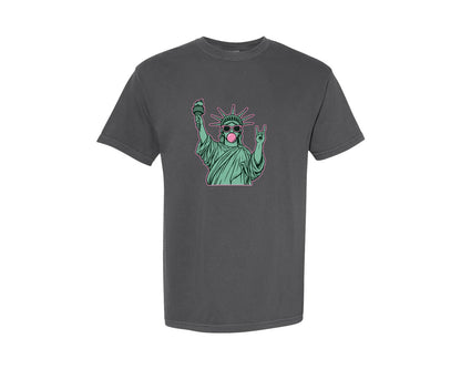 brand:Comfort Colors|color:Pepper|4Th Of July Statue Of Liberty Usa 2 Graphic T-Shirt