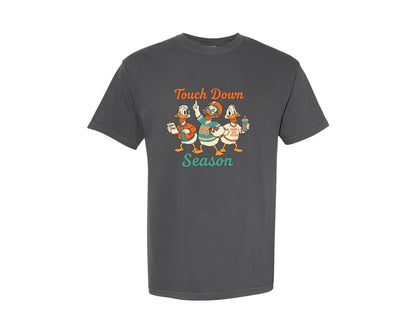 brand:Comfort Colors|color:Pepper|Touchdown Season Football 7 Graphic T-Shirt
