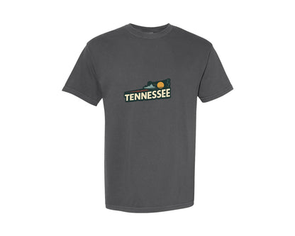brand:Comfort Colors|color:Pepper|Tennessee State Map 2 Graphic T-Shirt