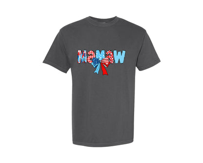 brand:Comfort Colors|color:Pepper|Coquette 4Th Of July Mamaw Graphic T-Shirt