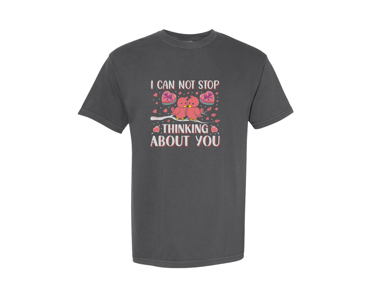 brand:Comfort Colors|color:Pepper|Thinking About You Valentine Graphic T-Shirt