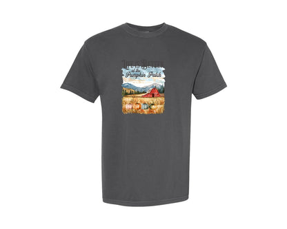 brand:Comfort Colors|color:Pepper|Fall Design Pumpkin Patch 20 Graphic T-Shirt