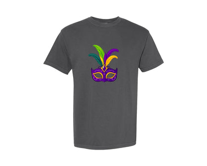 brand:Comfort Colors|color:Pepper|Mardi Gras Mask T Shirt Design 4 Graphic T-Shirt