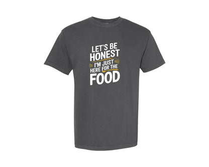brand:Comfort Colors|color:Pepper|Lets Be Honest Im Just Here For The 2 Graphic T-Shirt