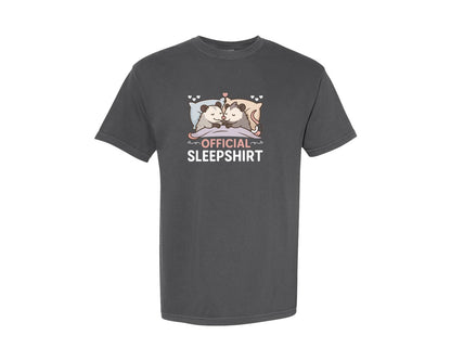 brand:Comfort Colors|color:Pepper|Cute Opossum Official Sleep T Shirt Graphic T-Shirt