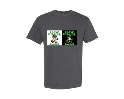 brand:Comfort Colors|color:Pepper|Cute Baseball Mascot Design Graphic T-Shirt