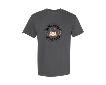 brand:Comfort Colors|color:Pepper|Reading Club Romantasy Bookis Graphic T-Shirt