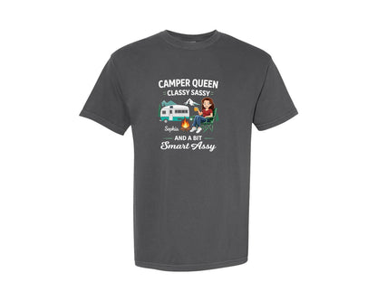 brand:Comfort Colors|color:Pepper|Camper Queen 4 Graphic T-Shirt