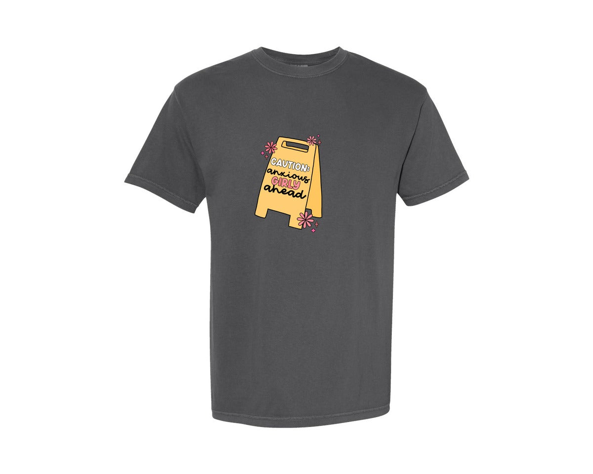 brand:Comfort Colors|color:Pepper|Anxiety Design Mental Health Graphic T-Shirt