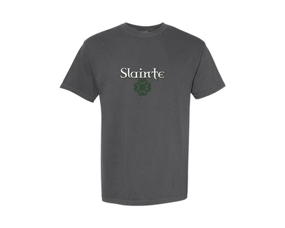 brand:Comfort Colors|color:Pepper|Slainte Funny St Patricks Day Drinking Graphic T-Shirt