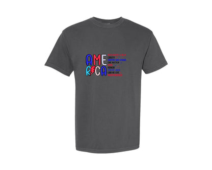 brand:Comfort Colors|color:Pepper|Retro America 4Th Of July 4 Graphic T-Shirt