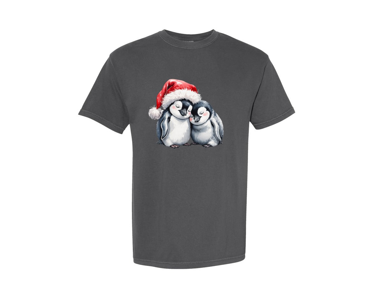 brand:Comfort Colors|color:Pepper|Cute Penguin Christmas Penguin 6 Graphic T-Shirt