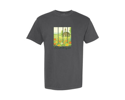 brand:Comfort Colors|color:Pepper|Christian Bible Flowers Western T Shirt Graphic T-Shirt
