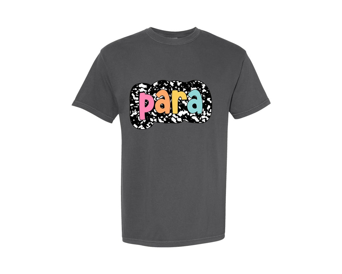 brand:Comfort Colors|color:Pepper|Para Composition School Preppy Graphic T-Shirt