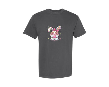 brand:Comfort Colors|color:Pepper|Brushstroke Happy Easter Coquette 2 Graphic T-Shirt