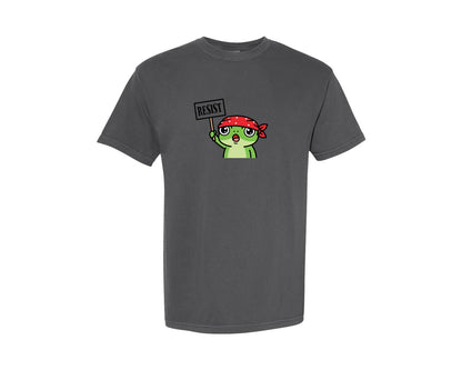 brand:Comfort Colors|color:Pepper|Resist Frog T Shirt Design Vector 2 Graphic T-Shirt