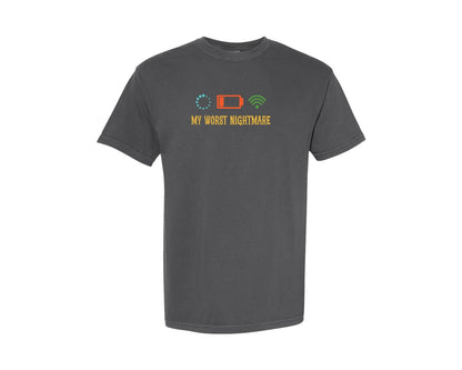 brand:Comfort Colors|color:Pepper|My Worst Nightmare Funny Gift For Gamer Graphic T-Shirt