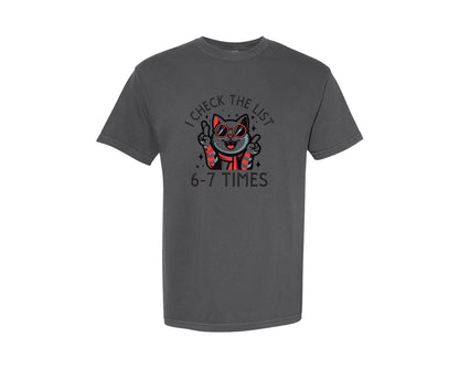 brand:Comfort Colors|color:Pepper|Funny Christmas Six Seven Meme Graphic T-Shirt