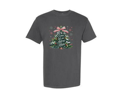 brand:Comfort Colors|color:Pepper|Joy To The World Jesus Christmas Pn Graphic T-Shirt