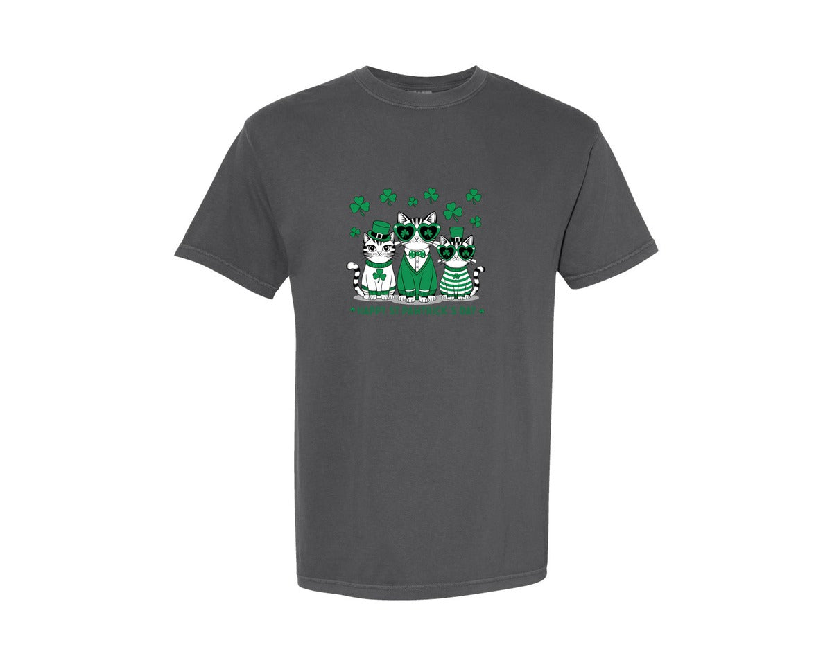 brand:Comfort Colors|color:Pepper|Happy St Pawtricks Day Pngst Patricks Graphic T-Shirt
