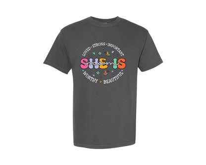 brand:Comfort Colors|color:Pepper|She Is Mom Happy Mama Mothers Day Graphic T-Shirt