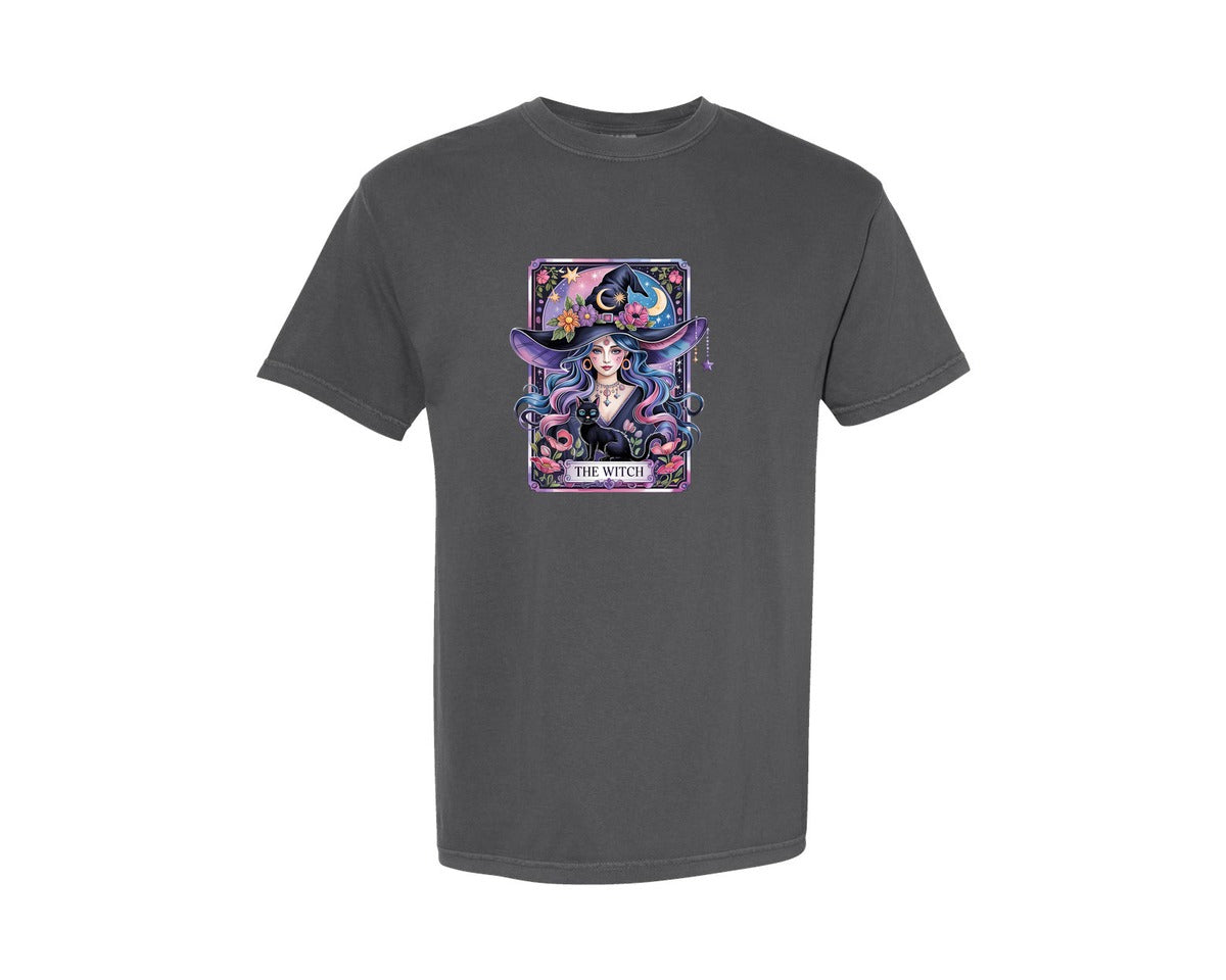 brand:Comfort Colors|color:Pepper|The Witch Mystical Gothic Graphic T-Shirt