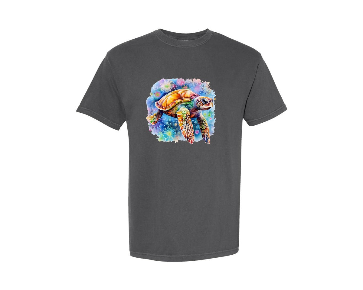 brand:Comfort Colors|color:Pepper|Hippie Tie Dye Watercolor Graphic T-Shirt