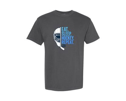 brand:Comfort Colors|color:Pepper|Ice Hockey T Shirt Design Graphic T-Shirt