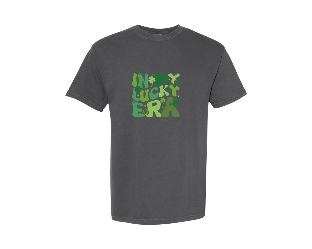brand:Comfort Colors|color:Pepper|St Patricks Day In My Lucky Era Shirt Graphic T-Shirt
