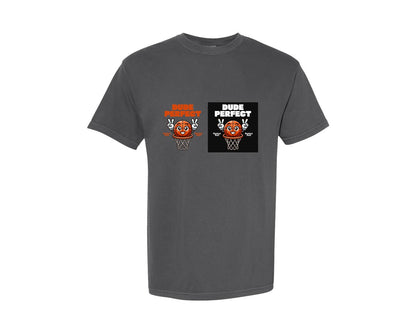 brand:Comfort Colors|color:Pepper|Dude Perfect Basketball Design Graphic T-Shirt