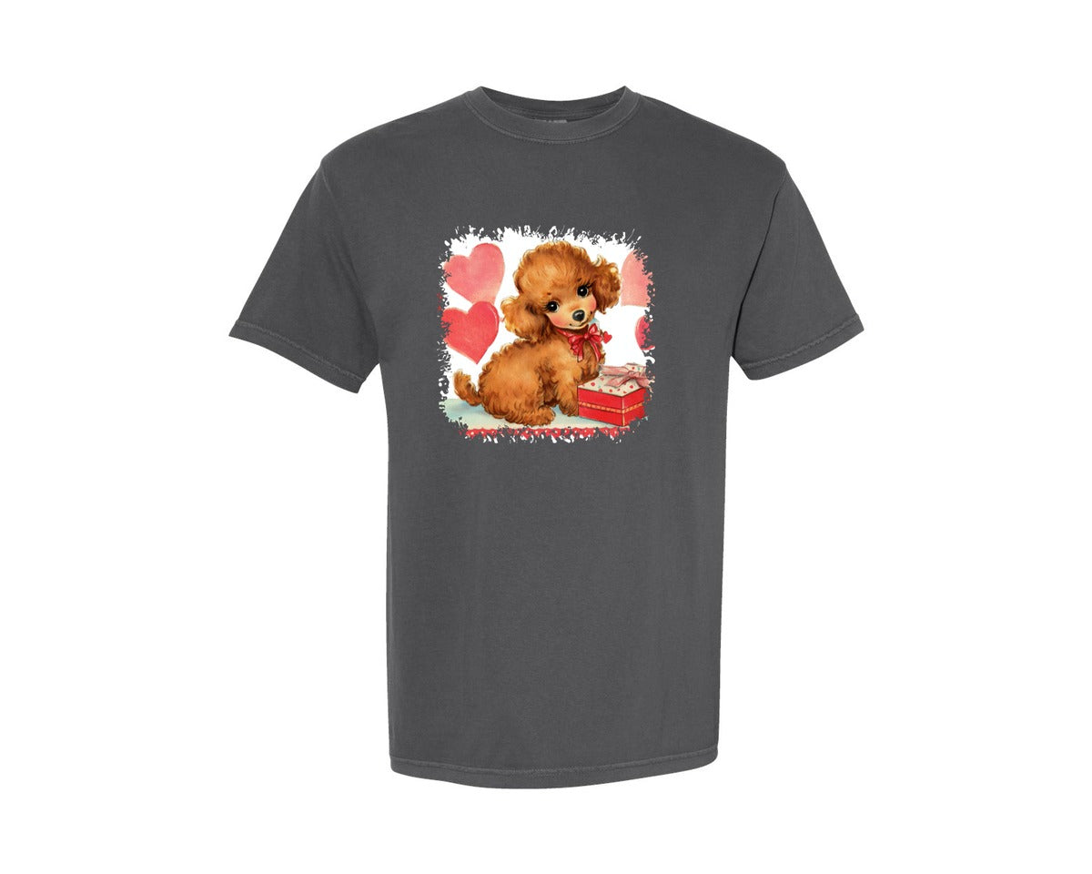brand:Comfort Colors|color:Pepper|Vintage Valentine Square Tshirt 24 Graphic T-Shirt
