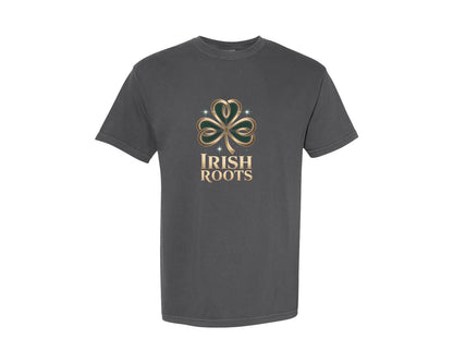 brand:Comfort Colors|color:Pepper|Irish Roots St Patricks Day T Shirt Graphic T-Shirt