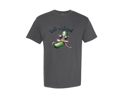 brand:Comfort Colors|color:Pepper|Dill Lightful Funny Pickle 2 Graphic T-Shirt