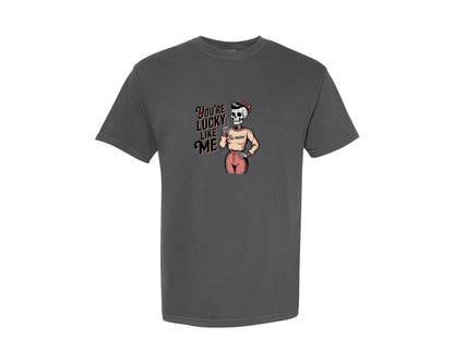 brand:Comfort Colors|color:Pepper|Funny Vintage Sarcastic Skelie Shirt Graphic T-Shirt