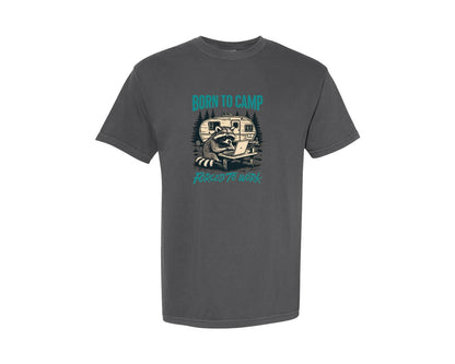 brand:Comfort Colors|color:Pepper|Funny Raccoon Forest Camping Quotes Graphic T-Shirt