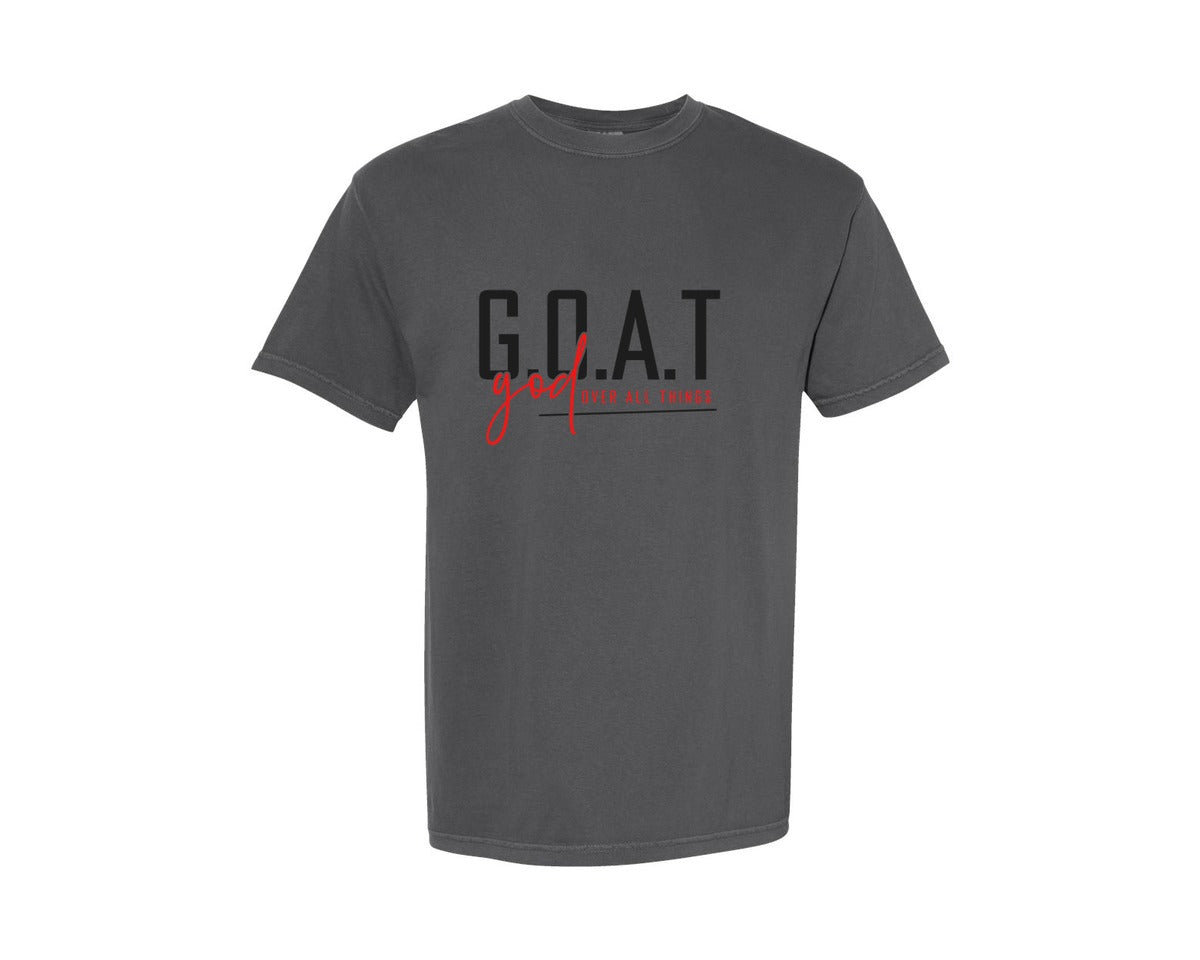 brand:Comfort Colors|color:Pepper|God Over All Things Shirt Design Graphic T-Shirt