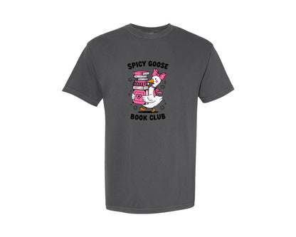 brand:Comfort Colors|color:Pepper|Spicy Goose Book Club Goose Graphic T-Shirt