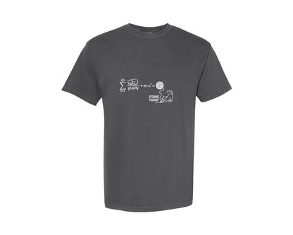 brand:Comfort Colors|color:Pepper|String Theory Cat Funny Physics Pun Graphic T-Shirt