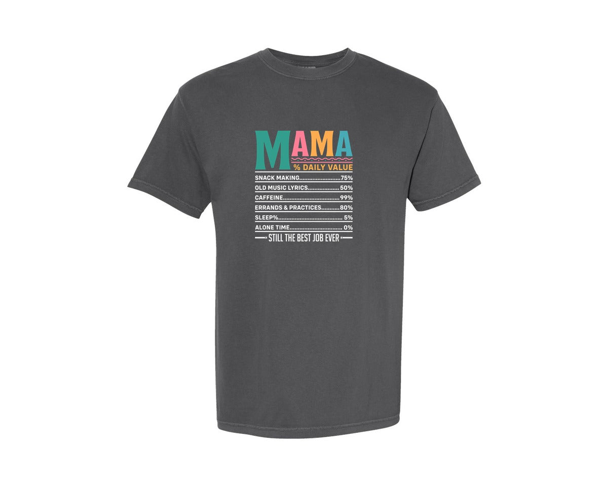 brand:Comfort Colors|color:Pepper|Mothers Day Designmama Mom Graphic T-Shirt