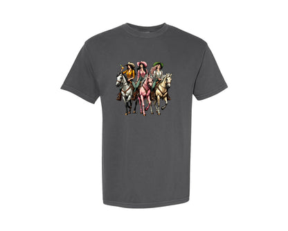 brand:Comfort Colors|color:Pepper|Western Cowgirl Horse Farm Graphic T-Shirt