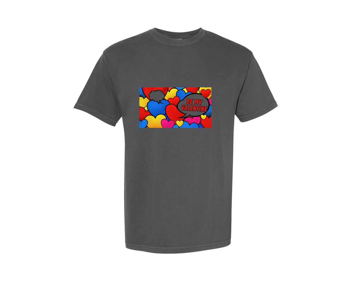 brand:Comfort Colors|color:Pepper|Be My Valentine Tshirt Design 4 Graphic T-Shirt