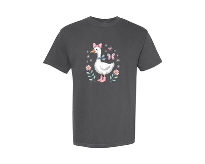 brand:Comfort Colors|color:Pepper|Coquette Silly Goose Butterfly Graphic T-Shirt